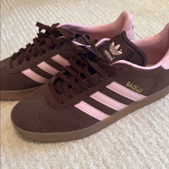 Adidas Gazelle Women's Brown and Pink Sneakers - Picture 7 of 9